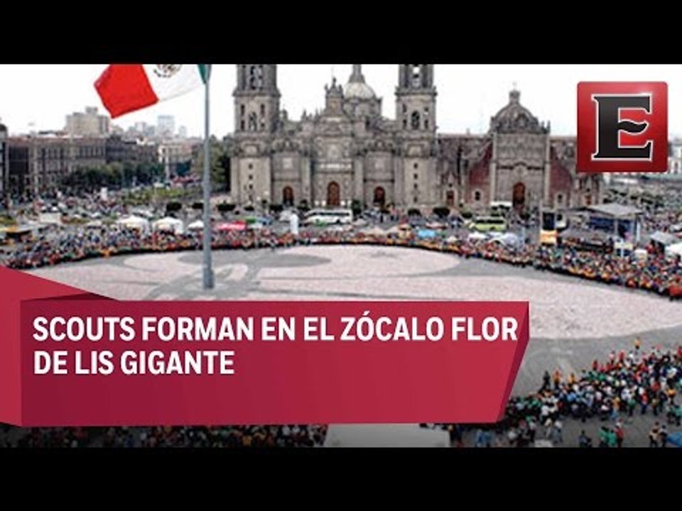 Scouts forman la flor de lis más grande del mundo