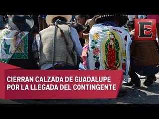 Peregrinos procedentes de Michoacán llegan a la Basílica de Guadalupe