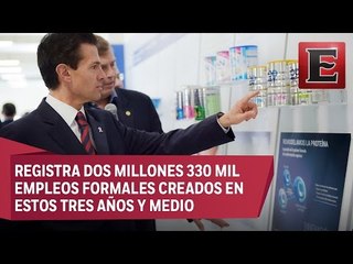 Peña Nieto destaca creación de empleos en su administración
