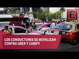 Taxistas colapsa vialidades de la Ciudad de México