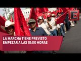 Campesinos llegan por la mañana a las inmediaciones de la CDMX