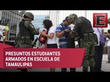 Realizan operativo en preparatoria de Tamaulipas, por presuntos estudiantes armados