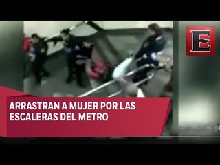 VIDEO: Policías arrastran a vagonera en la estación Chabacano