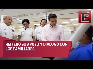 Enrique Peña Nieto visita a militares heridos en emboscada de Culiacán