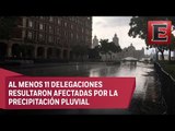 Intensas lluvias y granizo colapsan la Ciudad de México