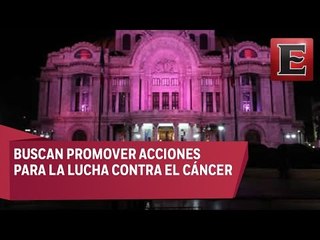 Iluminan monumentos de rosa en la CDMX para unirse a la lucha contra el cáncer