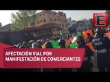 Comerciantes protestan e invaden avenida Insurgentes