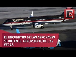 Impresiona en redes sociales los aviones de Hillary y Trump