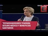 Clinton habla sobre propuestas para reducir costos / Segundo debate Trump - Clinton
