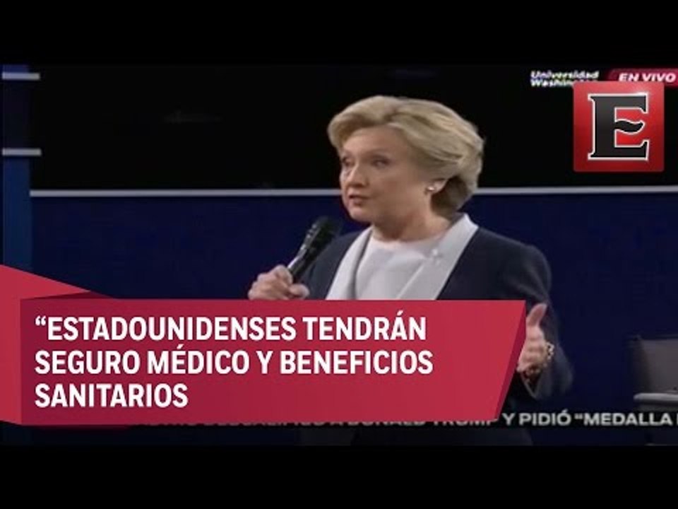 Clinton habla sobre propuestas para reducir costos / Segundo debate Trump - Clinton