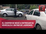 Balean a conductor de Uber en calles de Tlalpan