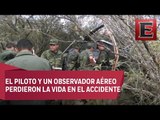 Dos militares muertos en Tamaulipas por desplome de helicóptero
