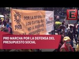 Militantes del PRD marchan con dirección a Los Pinos