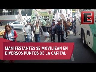 Manifestaciones afectan la vialidad en el Centro y Poniente de la CDMX