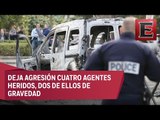 Atacan en Francia a policías con cócteles molotov