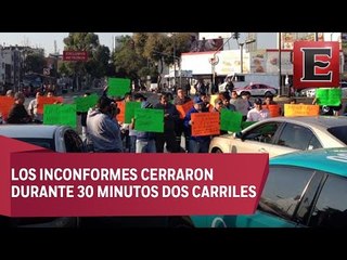 Comerciantes bloquean Insurgentes en protesta por desalojo