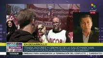 Argentina: gremios de la salud marchan contra políticas neoliberales