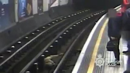 CCTV shows Tube pusher attacks on London Underground