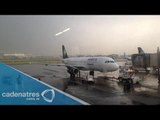 Aeropuerto de la Ciudad de México cierra pistas por granizada