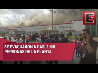 Se registra incendio de planta de electrodomésticos en Nuevo León