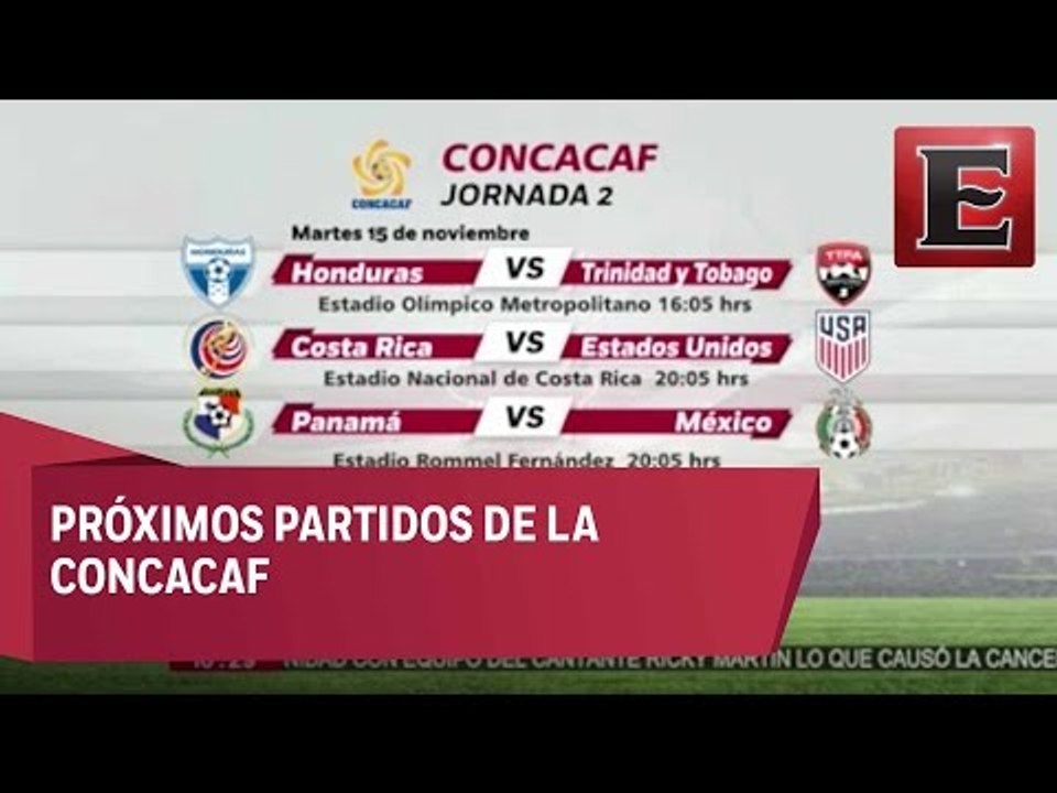 Próximos partidos de la Concacaf
