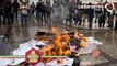 Normalistas queman material electoral en Tixtla, Guerrero/ Elecciones 2015