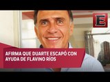 Yunes declara que Duarte huyó en helicóptero con ayuda de Flavino Ríos
