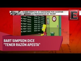 Los Simpson piden disculpas por predicción de elecciones de EU