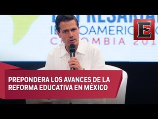Peña Nieto destaca en Colombia importancia de impulsar la educación en AL