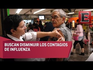 Aplicarán vacuna contra la influenza en el metro de la CDMX