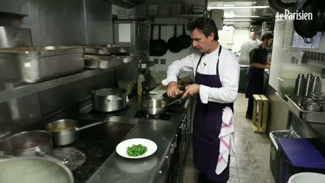 La recette du chef Pasteau avec des produits franciliens : faux filet de boeuf et sa fondue de blettes