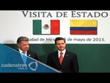 EPN recibió a Juan Manuel Santos en Campo Marte