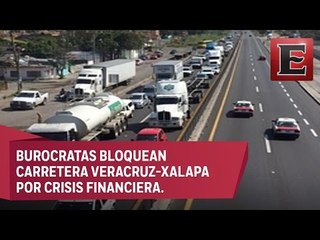 Continúan protestas por crisis financiera en Veracruz