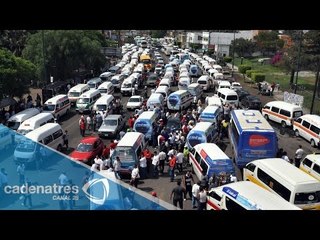 Gran bloqueo en la avenida vía Morelos, amenazan con bloquear la México Pachuca