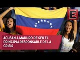 Opositores marchan en contra de Nicolás Maduro en Venezuela