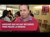 Héctor Lagunes afirma que no abandonarán el Palacio de Gobierno hasta que se les pague