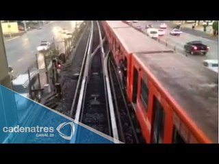 Muere trabajador del metro en traslado de trenes accidentados