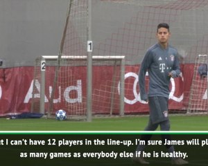 I can't field 12 players - Kovac on James omission for Bayern