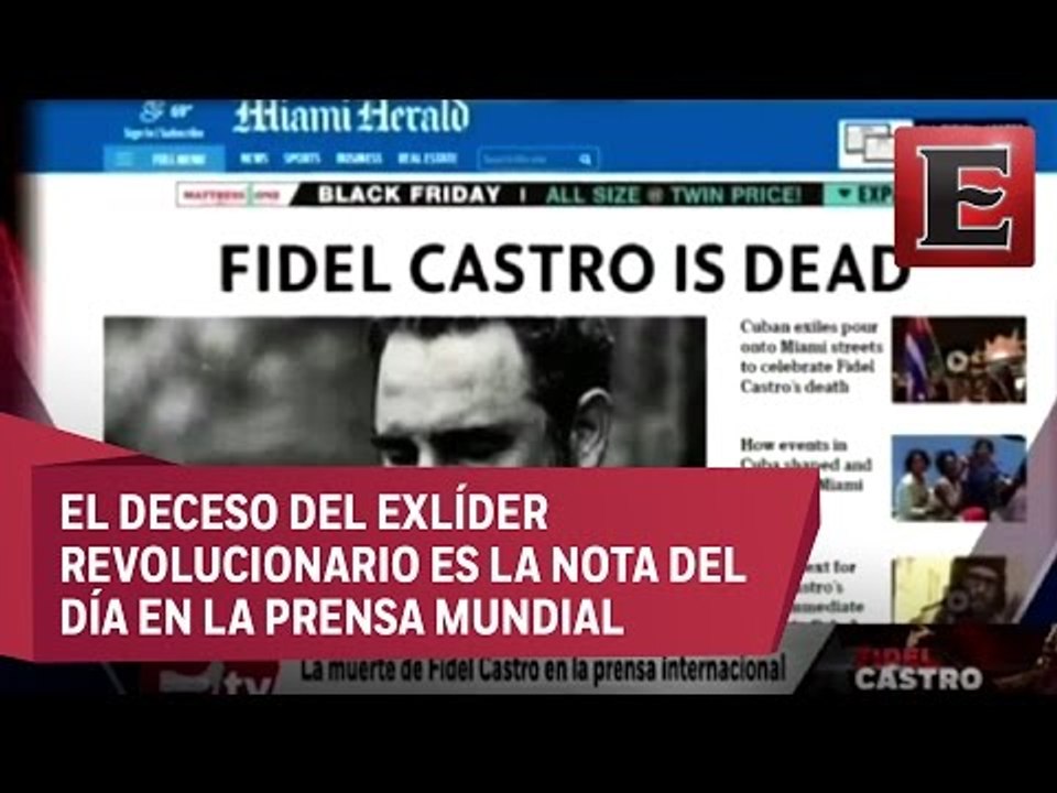 La muerte de Fidel Castro acapara las portadas de los periódicos