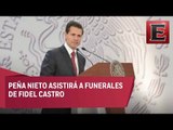 Peña Nieto viajará a Cuba para funeral de Fidel Castro