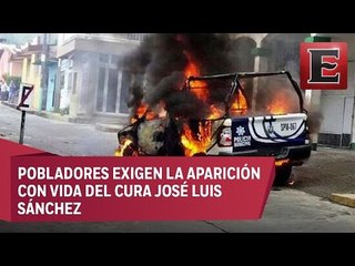 Estalla violencia en Catemaco, Veracruz, por desaparición de sacerdote