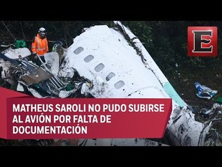 Hijo del DT de Chapecoense salva la vida por olvidar el pasaporte