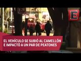 Camioneta arrolla a dos personas en la colonia Nápoles