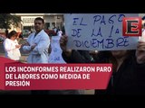 Empleados del hospital Rubén Leñero para labores por falta de pagos