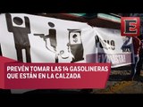 Manifestantes bloquean gasolineras de Tlalpan