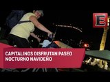 Realizan paseo nocturno de Navidad en la CDMX