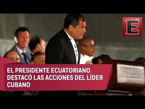 Rafael Correa elogia la lucha de Fidel Castro en Cuba