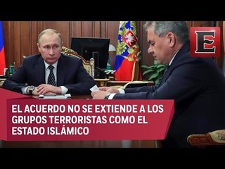 Putin anuncia acuerdo de alto el fuego en Siria