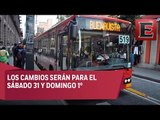 Transporte público modifica horarios por fin de año