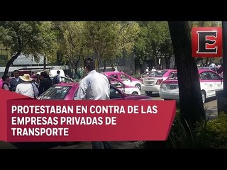 Taxistas desquician tránsito en CDMX